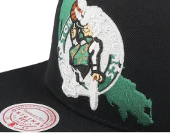 Boston Celtics Paint By Number Black Snapback - Mitchell & Ness