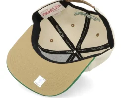 Boston Celtics Pop Panel Off White/Green Snapback - Mitchell & Ness