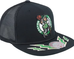 Boston Celtics Recharge Black Trucker - Mitchell & Ness