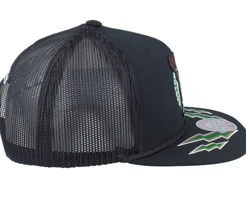 Boston Celtics Recharge Black Trucker - Mitchell & Ness