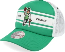 Boston Celtics Sideline Green/White A-frame Trucker - Mitchell & Ness