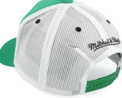 Boston Celtics Sideline Green/White A-frame Trucker - Mitchell & Ness