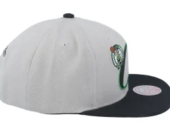Boston Celtics Top Letter Grey Snapback - Mitchell & Ness