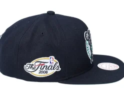 Boston Celtics Top Spot Black Snapback - Mitchell & Ness