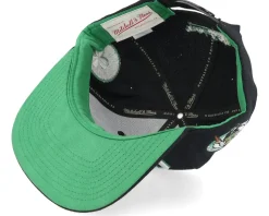 Boston Celtics Triple Play Black Snapback - Mitchell & Ness