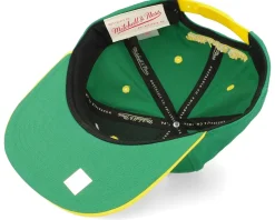 Boston Celtics Varsity Letter Green/Yellow Snapback - Mitchell & Ness