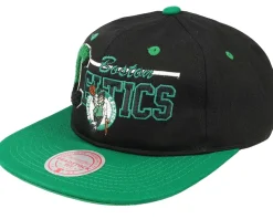 Boston Celtics Varsity Letter Black Snapback - Mitchell & Ness