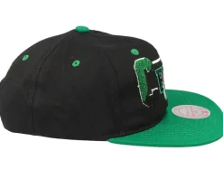 Boston Celtics Varsity Letter Black Snapback - Mitchell & Ness