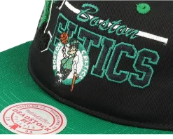 Boston Celtics Varsity Letter Black Snapback - Mitchell & Ness