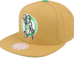 Boston Celtics Wheat Tc Tan Snapback - Mitchell & Ness