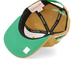 Boston Celtics Wheat Tc Tan Snapback - Mitchell & Ness