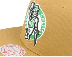 Boston Celtics Wheat Tc Tan Snapback - Mitchell & Ness