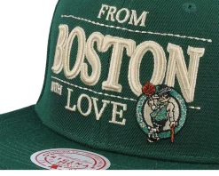 Boston Celtics With Love Green Snapback - Mitchell & Ness