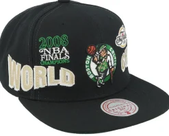 Boston Celtics World Champs Black Snapback - Mitchell & Ness