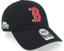 Boston Red Sox Cooperstown Double U Clean Up Black Dad Cap - 47 Brand