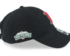 Boston Red Sox Cooperstown Double U Clean Up Black Dad Cap - 47 Brand