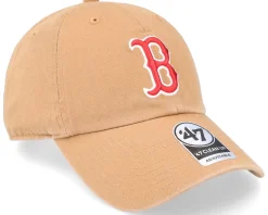 Boston Red Sox Mlb Clean Up Camel Dad Cap - 47 Brand
