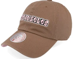 Bouble Los Angeles Brown/Pink Dad Cap - Mitchell & Ness