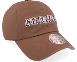 Bouble Los Angeles Brown/Pink Dad Cap - Mitchell & Ness
