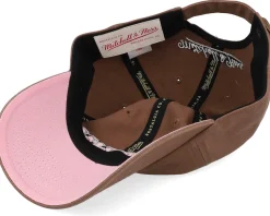 Bouble Los Angeles Brown/Pink Dad Cap - Mitchell & Ness