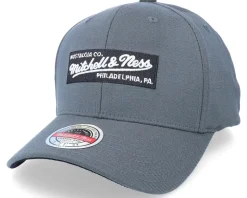 Box Logo Charcoal Grey Adjustable - Mitchell & Ness