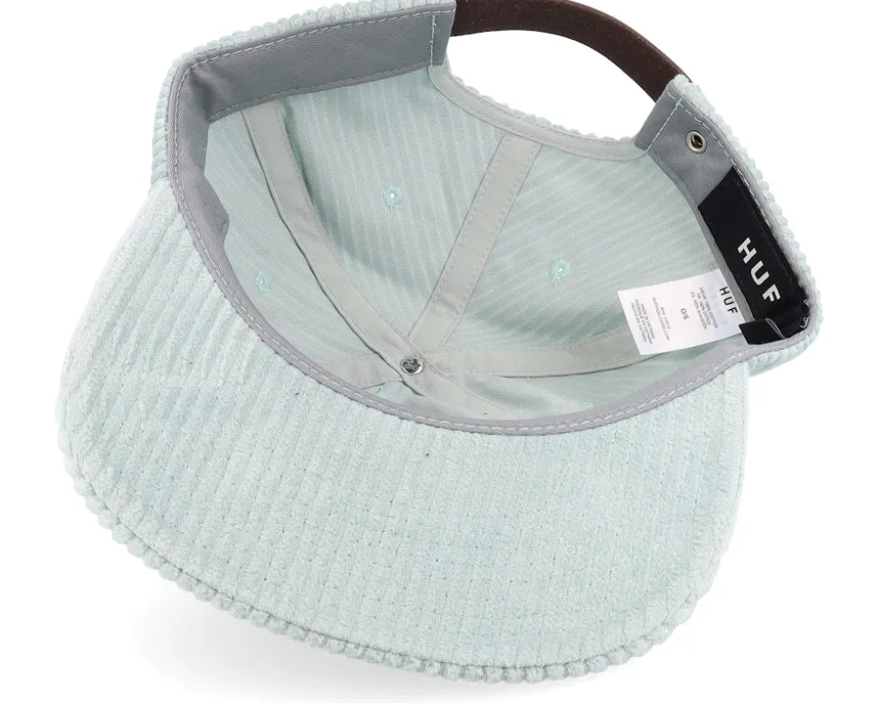 Box Logo Cord 5 Panel Hat Mint Strapback - HUF