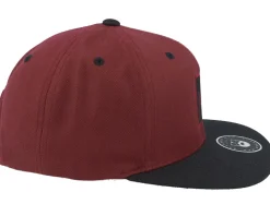 Box Monogram Maroon/Black Snapback - Bearded Man