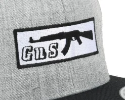 Box-AK47 Grey/Black Snapback - GUNS n SKULLS