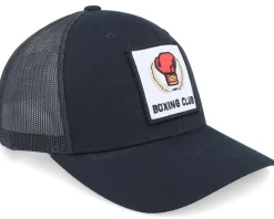 Boxing Club Logo Black Trucker - Bearded Man