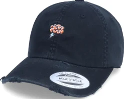 Brain Storm Ripped Black Dad Cap - Iconic