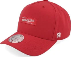 Branded Box Logo Pro Crown Red A-Frame Adjustable - Mitchell & Ness