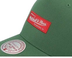Branded Box Logo Pro Crown Dark Green A-Frame Adjustable - Mitchell & Ness