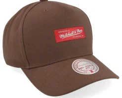 Branded Box Logo Pro Crown Dark Brown A-Frame Adjustable - Mitchell & Ness