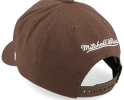 Branded Box Logo Pro Crown Dark Brown A-Frame Adjustable - Mitchell & Ness