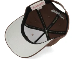 Branded Box Logo Pro Crown Dark Brown A-Frame Adjustable - Mitchell & Ness