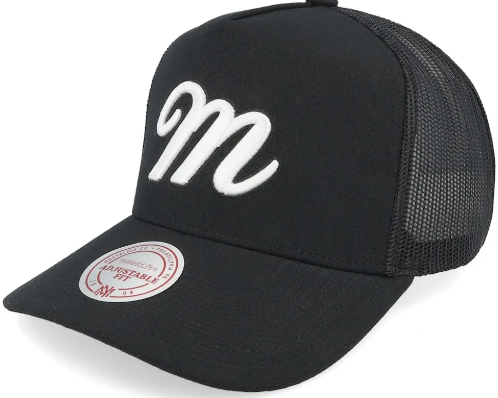 Branded Classic M Black A-Frame Trucker - Mitchell & Ness