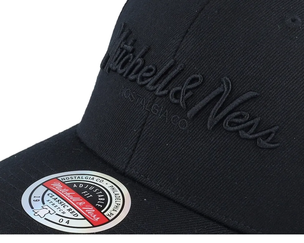 Branded Pinscript Black Adjustable - Mitchell & Ness