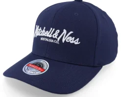 Branded Pinscript Navy/White Adjustable - Mitchell & Ness