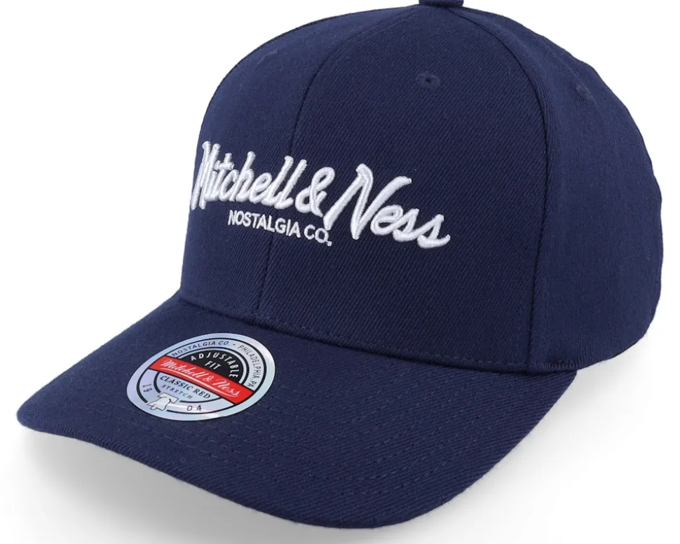 Branded Pinscript Navy/White Adjustable - Mitchell & Ness