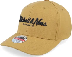 Branded Pinscript Snapback Tan Adjustable - Mitchell & Ness