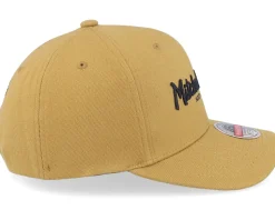 Branded Pinscript Snapback Tan Adjustable - Mitchell & Ness