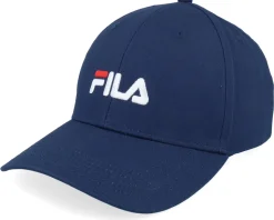 Brasov 6 Panel Cap With Linear Logo Black Iris Adjustable - Fila