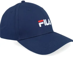 Brasov 6 Panel Cap With Linear Logo Black Iris Adjustable - Fila