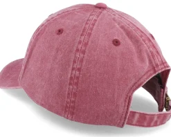 Breath Side Logo Washed Red Dad Cap - Fair