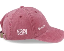 Breath Side Logo Washed Red Dad Cap - Fair