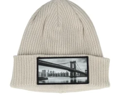 Bridge Beanie Sand Organic Cuff - Calza Pennello
