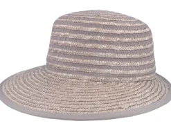 Brim Visor Grey Straw Hat - Seeberger