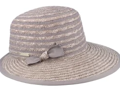 Brim Visor Grey Straw Hat - Seeberger