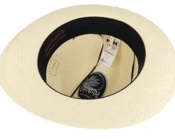 Brisa Panama Natural-Stripe Band Straw Hat - MJM Hats