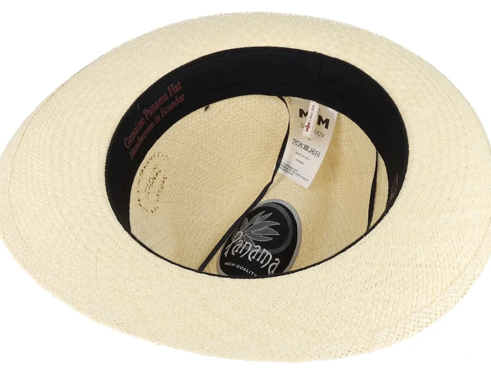Brisa Panama Natural-Stripe Band Straw Hat - MJM Hats